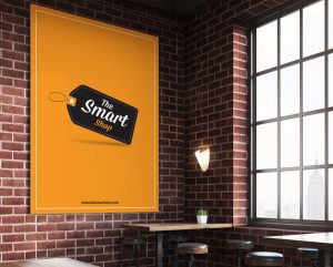 Free-Inside-Restaurant-Poster-MockUp-Psd-Template