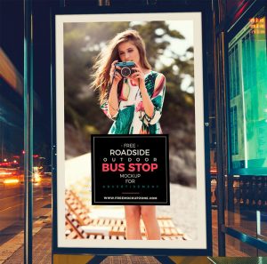 Free-Roadside-Outdoor-Bus-Stop-Billboard-Mock-Up-For-Advertisement