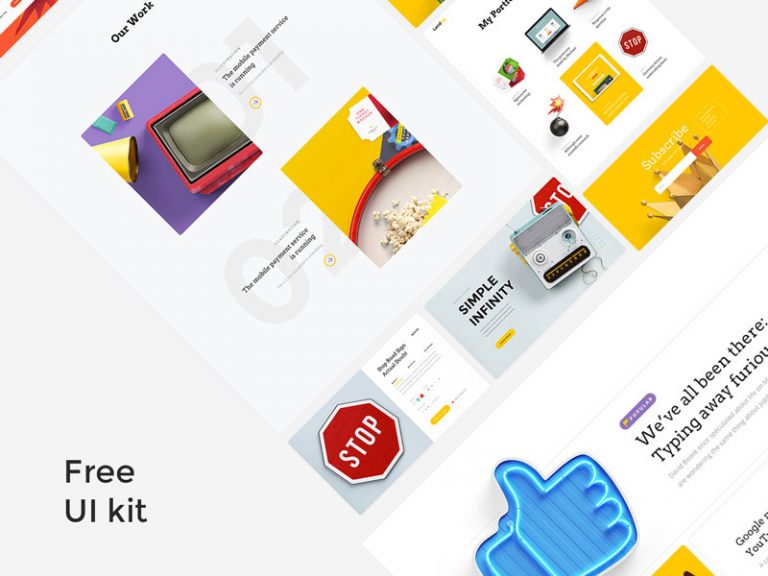 20 Free UI Kits Web Templates