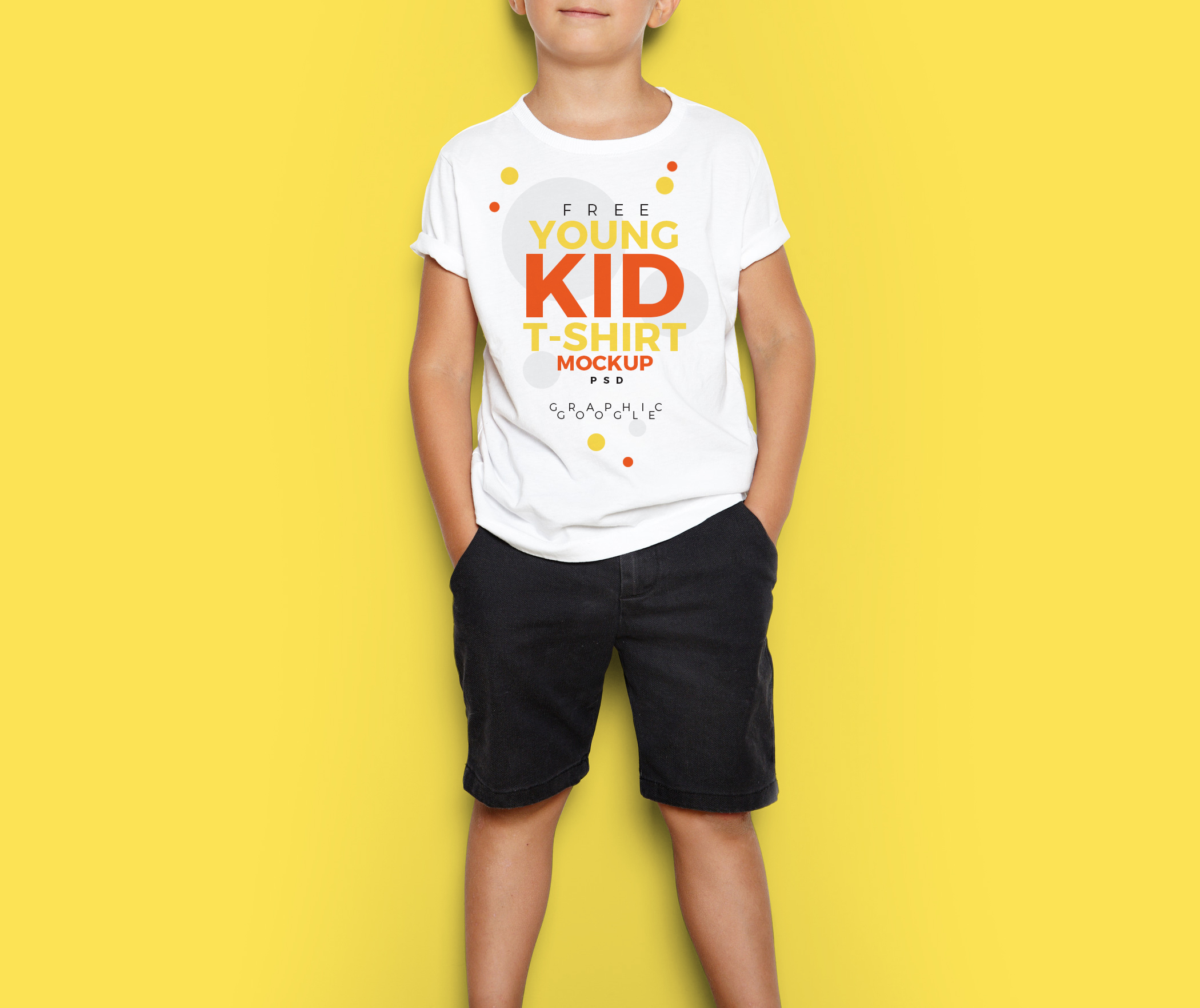 Download Free Young Kid T-Shirt MockUp PSDGraphic Google - Tasty Graphic Designs Collection