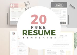 20-Creative-&-Simple-Resume-Templates-For-Designers