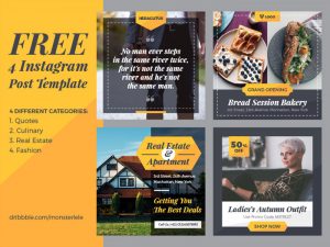 4-Free-Instagram-Post-Templates