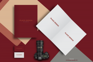 Free-Brochure-Title-&-Inside-with-Business-Card-Mockup-For-Design-Presentation-Preview