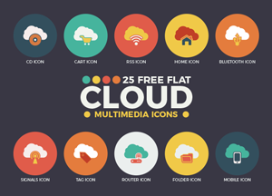 25-Cloud-Multimedia-Icons