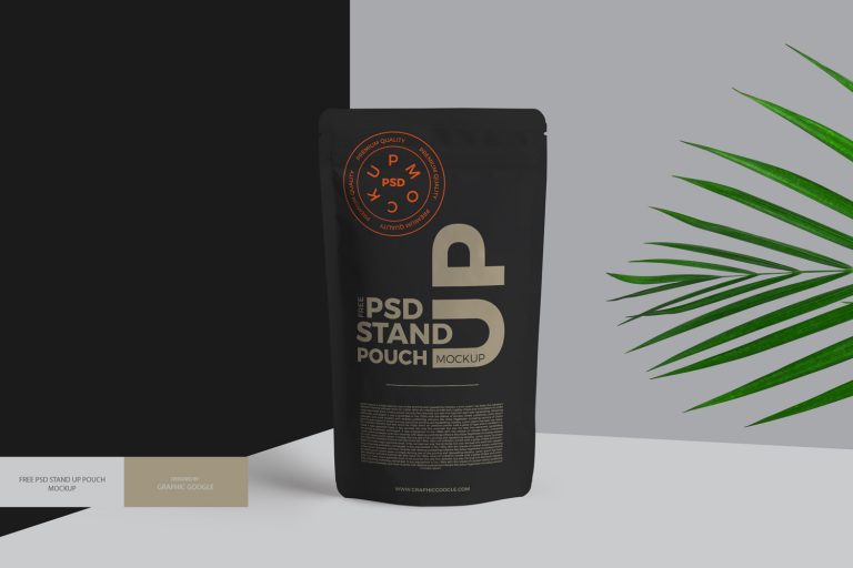 Download Free Psd Stand Up Pouch MockupGraphic Google - Tasty Graphic Designs Collection