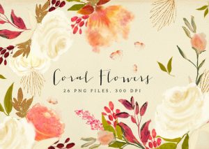 Coral-Flowers-26-PNG-Files