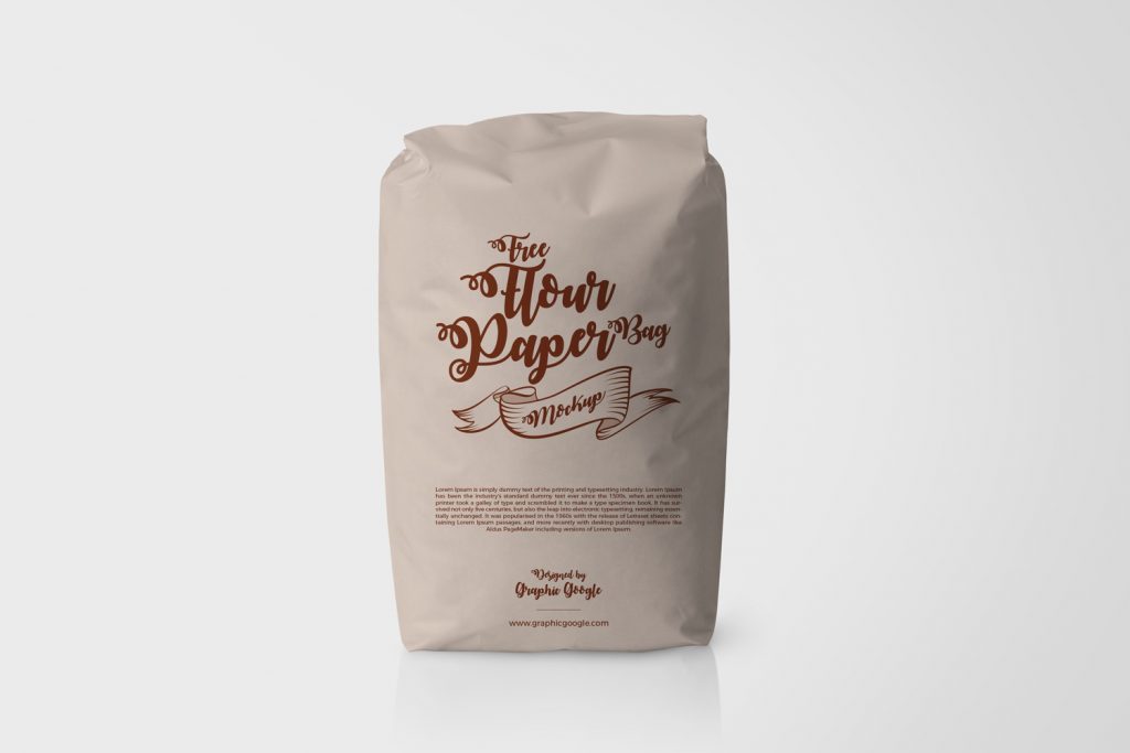Free Flour Paper Bag Packaging MockupGraphic Google - Tasty Graphic Designs Collection