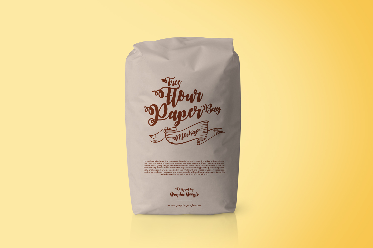 Download Free Flour Paper Bag Packaging MockupGraphic Google - Tasty Graphic Designs Collection