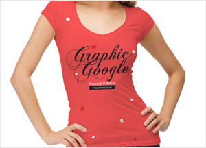 Round-V-Neck-TShirt-Mockup