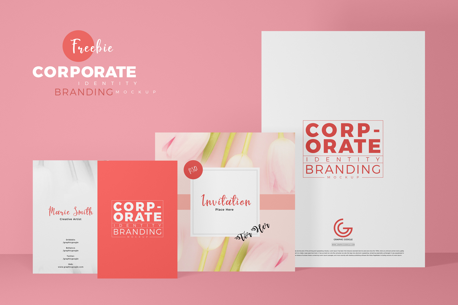 Download Free Corporate Identity Branding Mockup PSDGraphic Google - Tasty Graphic Designs Collection