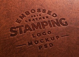 Free-Embossed-Leather-Stamping-Logo-Mockup-PSD-2018-300