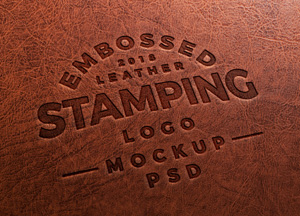 Download Free Embossed Leather Stamping Logo Mockup PSD 2018Graphic Google - Tasty Graphic Designs Collection