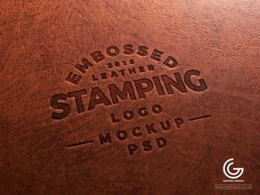 Download Free Embossed Leather Stamping Logo Mockup PSD 2018Graphic ...