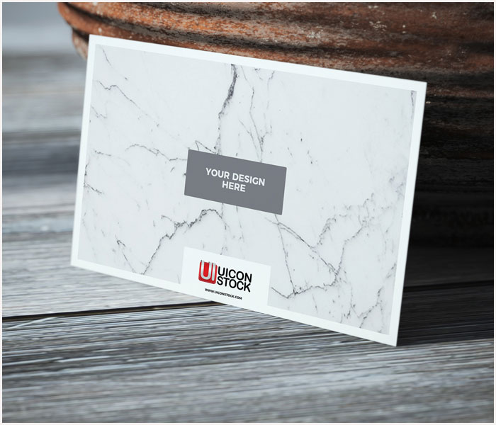 Free-Texture-Paper-Business-Card-on-Wooden-Table-Mockup