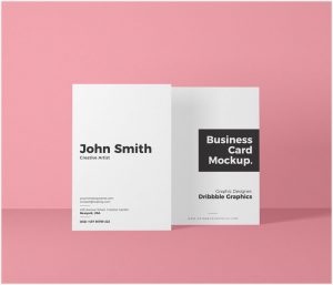 Free-Vertical-Front-View-Business-Card-Mockup
