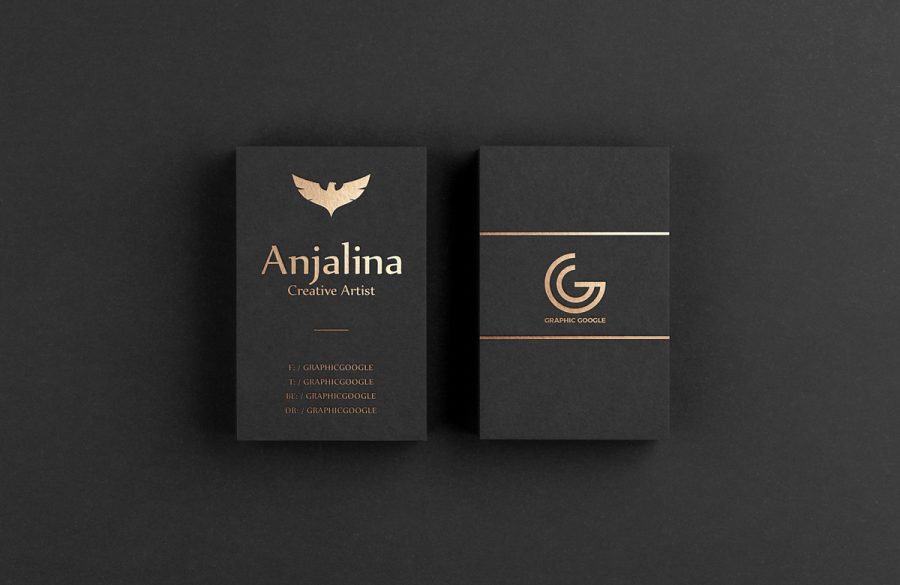Download Free Gold Foil Business Card Mockup PSDGraphic Google - Tasty Graphic Designs Collection