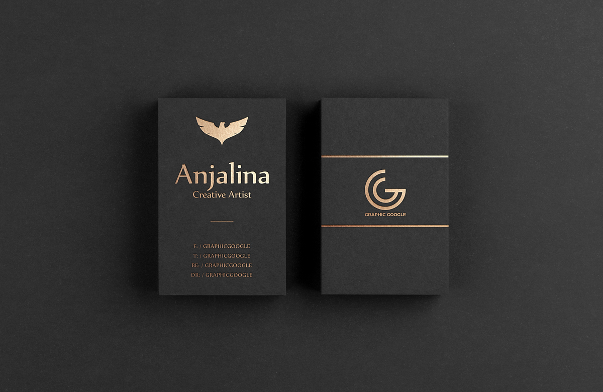 Download Free Gold Foil Business Card Mockup PSDGraphic Google - Tasty Graphic Designs Collection