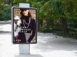 Free-Outdoor-Park-Poster-Billboard-Mockup-For-Advertisement-2018