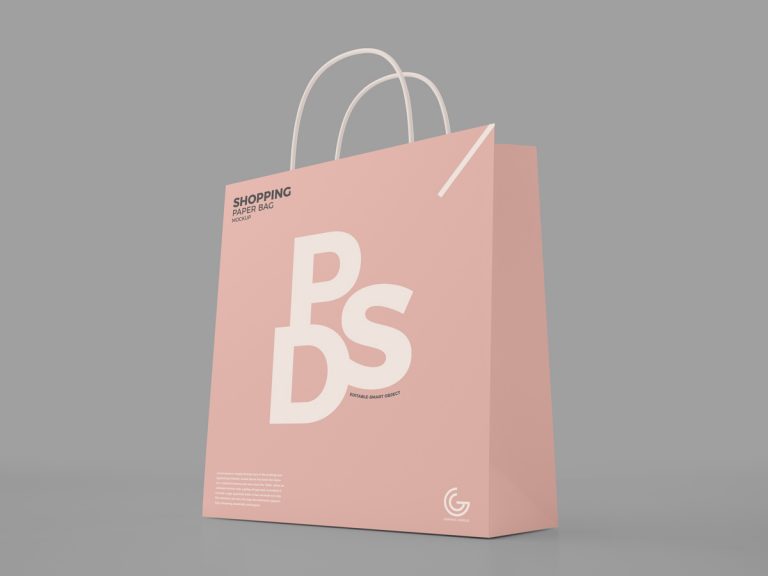 Download Free Modern Shopping Paper Bag Mockup PSD For Presentation ...