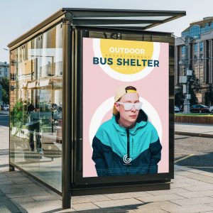 Free-Outdoor-Advertisement-Bus-Shelter-Mockup-PSD-2018