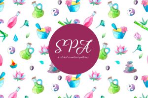 spa-watercolor-illustration-vector-free-pattern-2