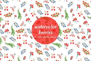 watercolor-berries-free-pattern-4