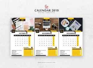 Free-13-Pages-2019-Calendar-Design-Templates-October-November-December