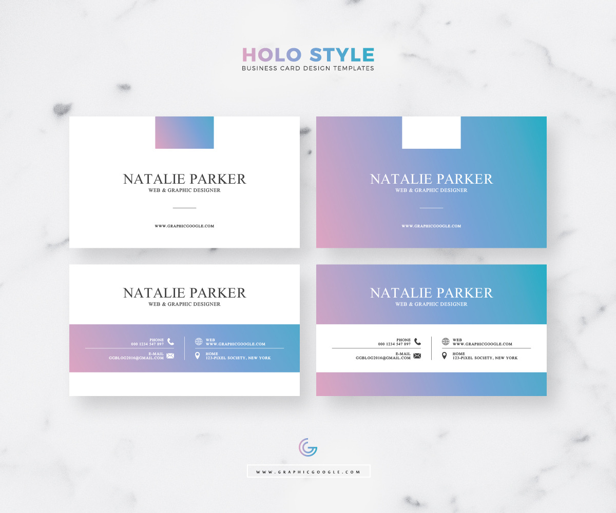 Free-Modern-Holo-Style-Business-Card-Design-Templates-2018