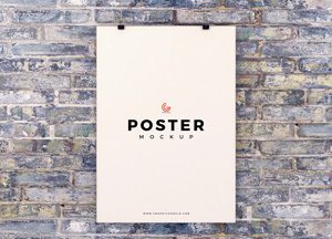 Free-Poster-Hanging-on-Brick-Wall-Mockup-PSD-For-Presentation-300
