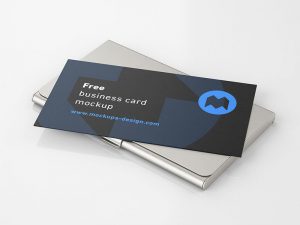 Free-business-card-holder-mockup