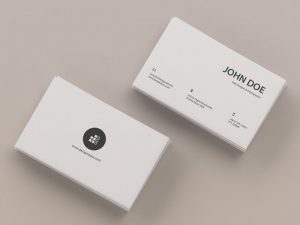 Top-View-Business-Card-Mockup