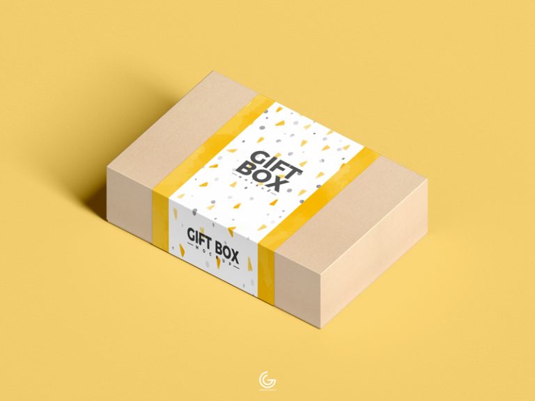 Free Craft Paper Gift Box Mockup PSD 2018 - Graphic Google - Tasty ...