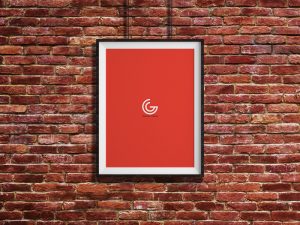 Free-Bricks-Wall-Hanging-Frame-Poster-Mockup-PSD