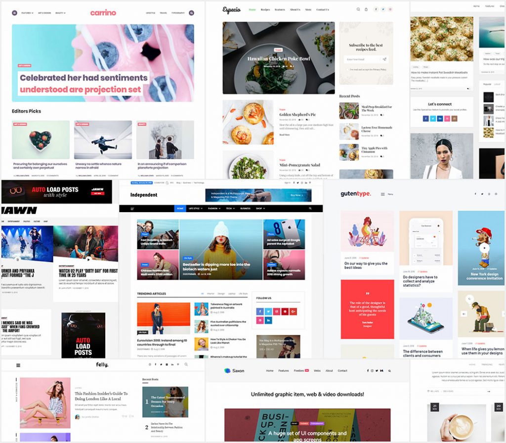 20 Top WordPress Blog & Magazine Themes For 2019 - Graphic Google ...