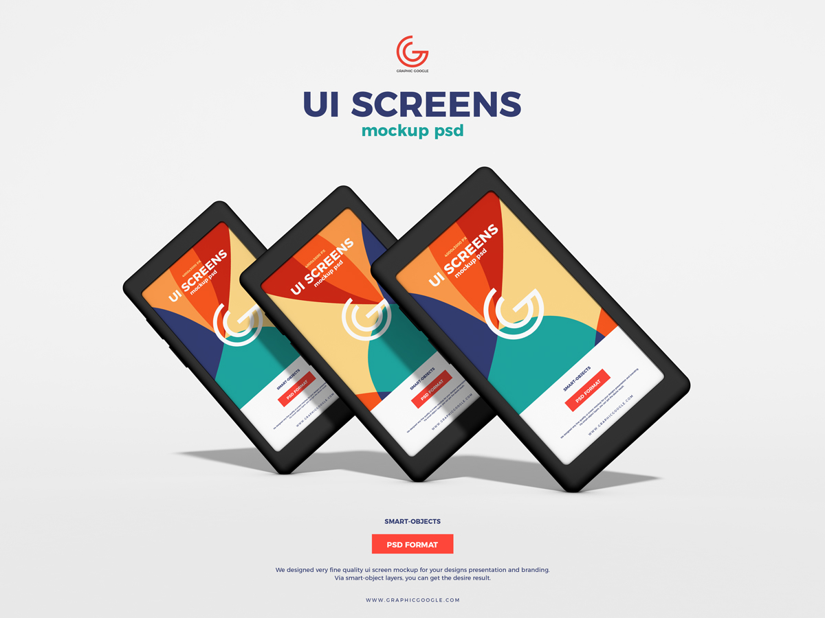 Download Free UI Screens Mockup PSD 2019 - Graphic Google - Tasty ...