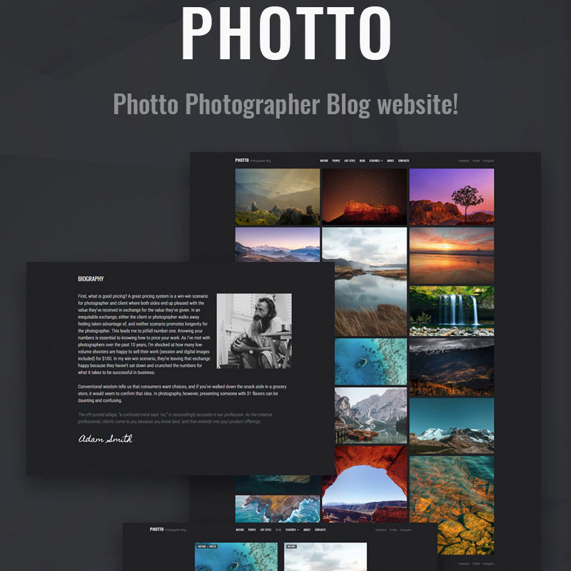Photto-Photographer-Blog-Elementor-WordPress-Theme