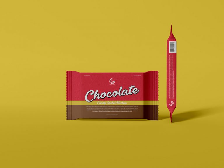 Free Chocolate Candy Sachet Mockup PSD Vol 1 - Graphic Google - Tasty ...