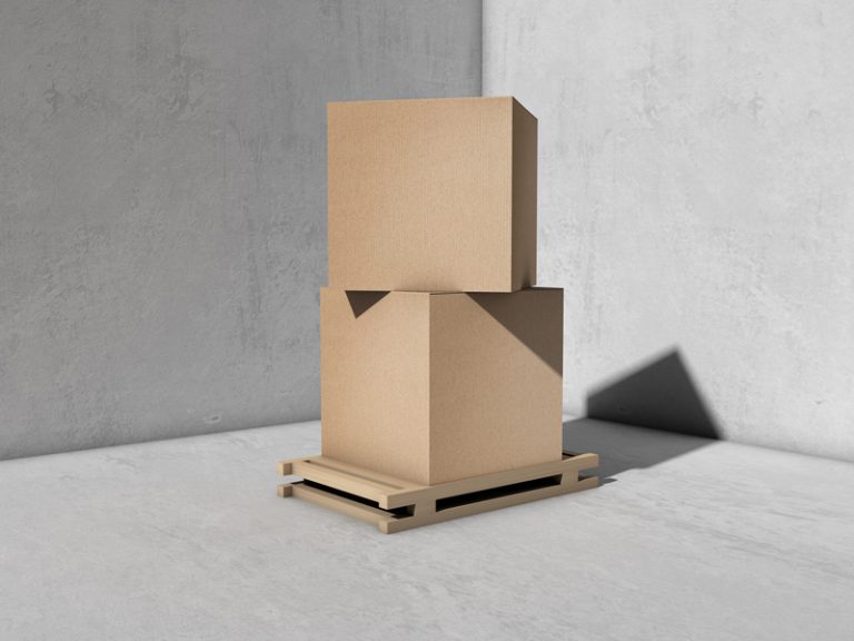 Free Packaging Cargo Delivery Box Mockup - Graphic Google - Tasty ...