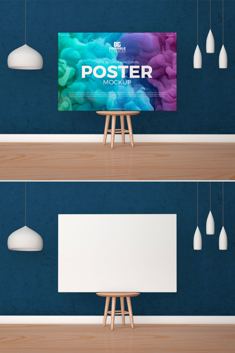 Free-Interior-Horizontal-Poster-Canvas-Mockup