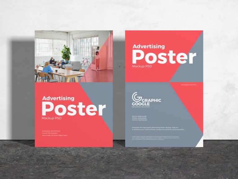 Download Free Advertising Poster Mockup PSD - Graphic Google ...