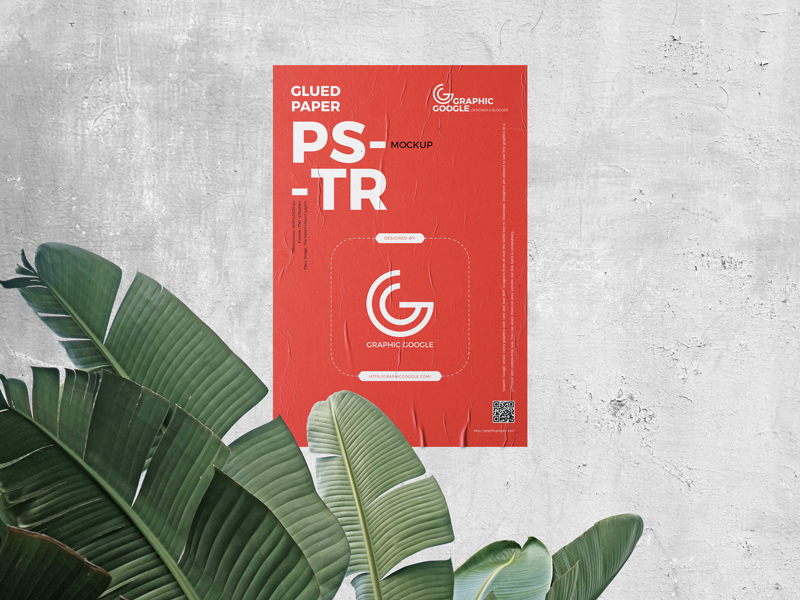 Download Free Glued Paper Poster Mockup - Graphic Google - Tasty ...