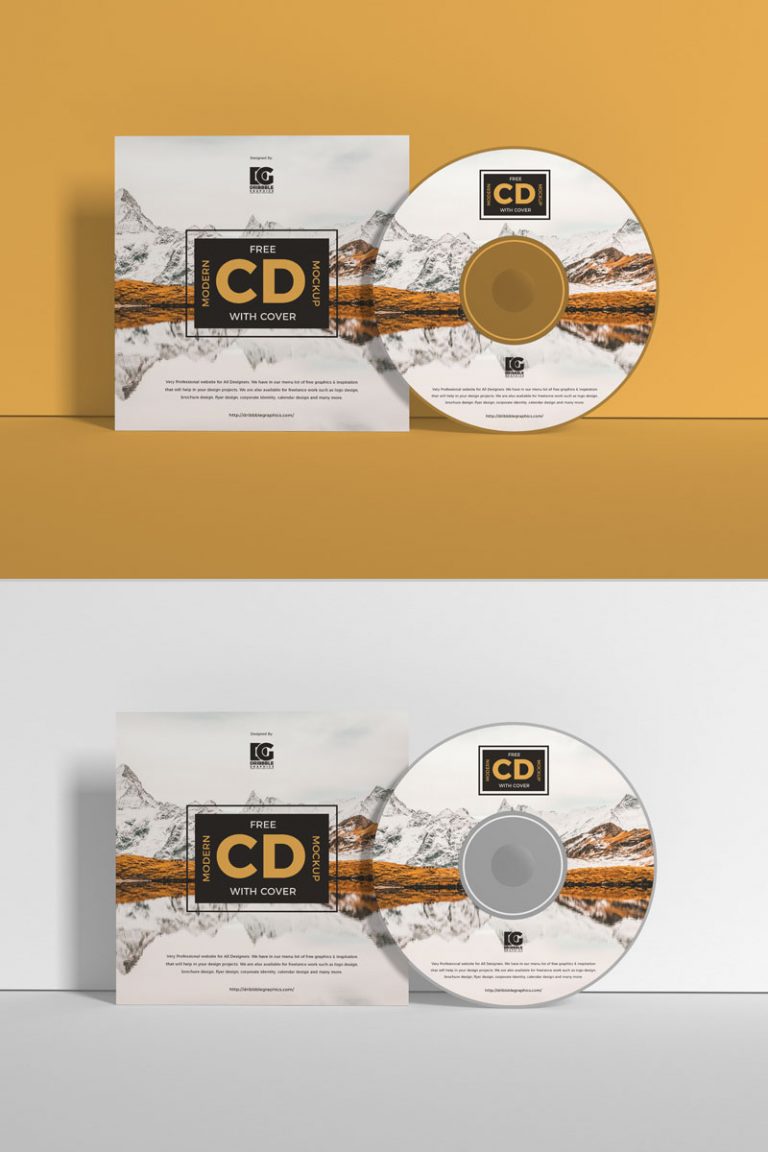 Download Free Modern CD With Cover Mockup - Graphic Google - Tasty ...