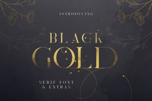 Black-Gold-Serif-Font