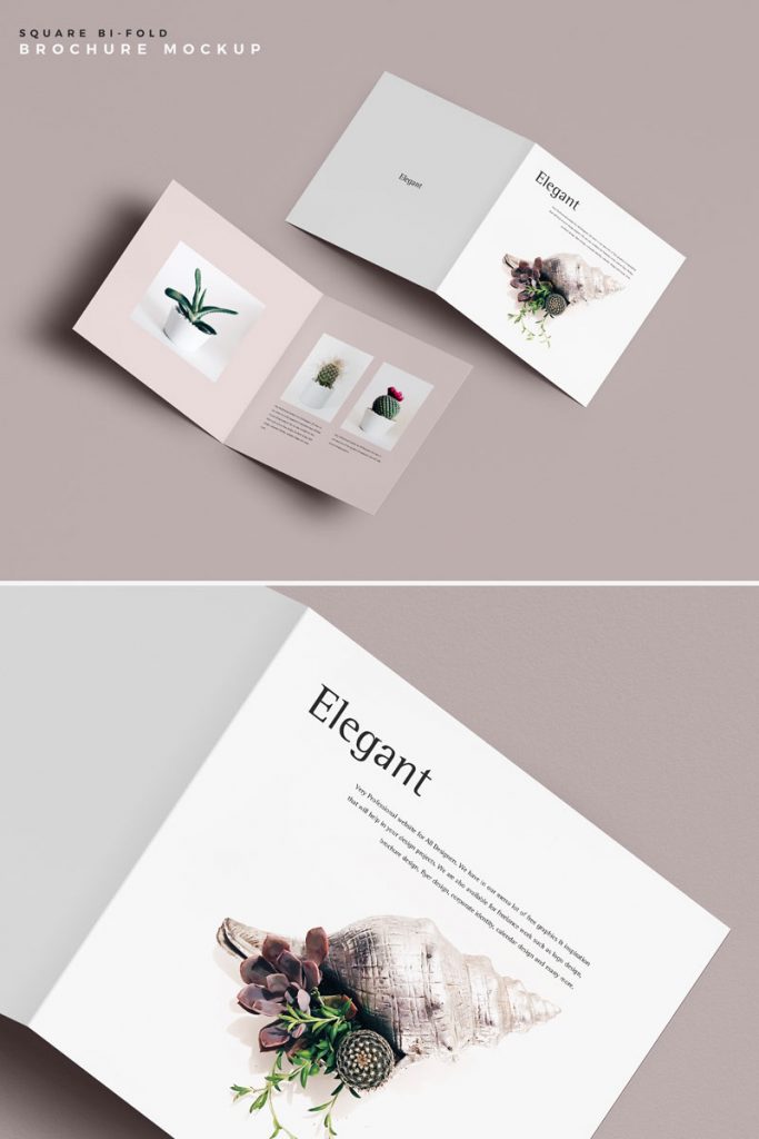 Free PSD Bi-Fold Brochure Mockup - Graphic Google - Tasty Graphic ...