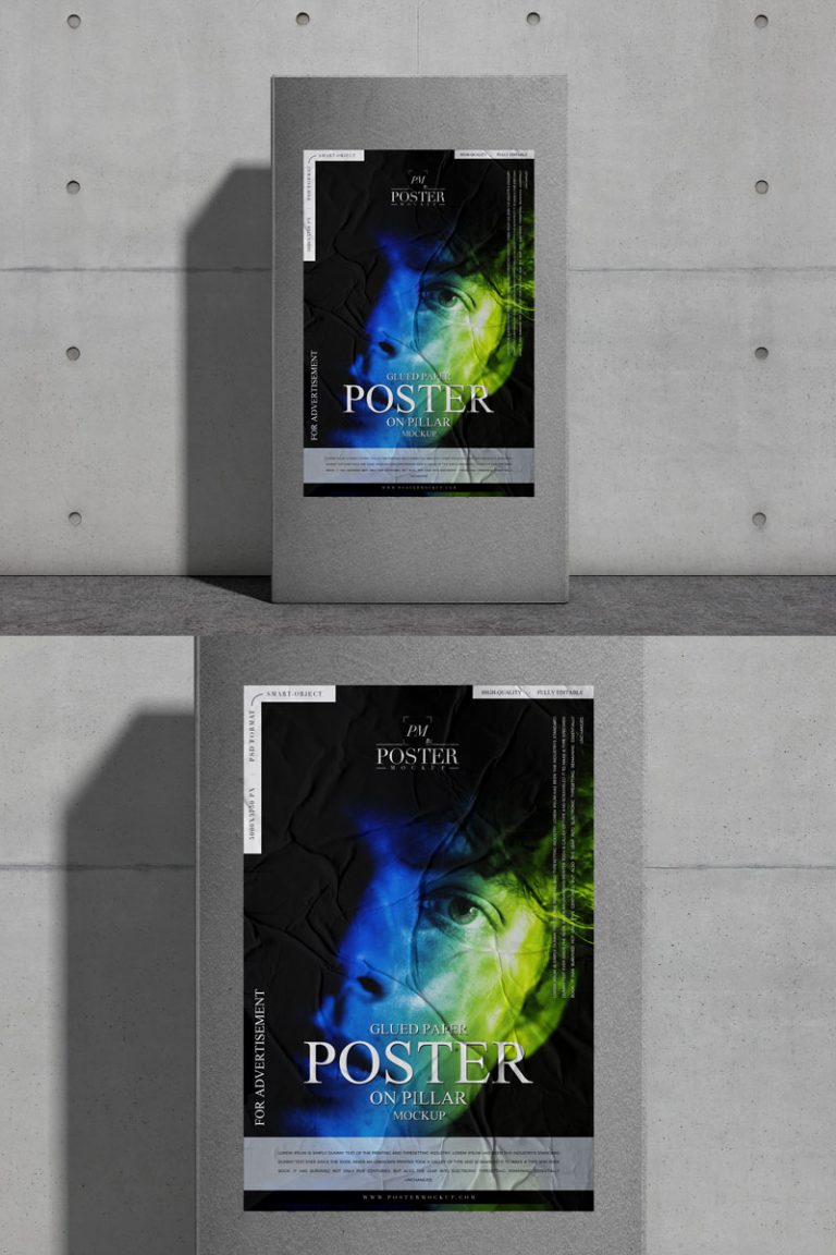 Free Front View Advertising Poster Mockup - Graphic Google - Tasty ...