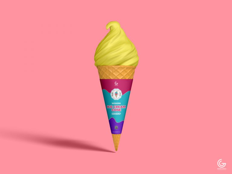 Download Free Modern Ice Cream Cone Mockup - Graphic Google - Tasty Graphic Designs CollectionGraphic ...