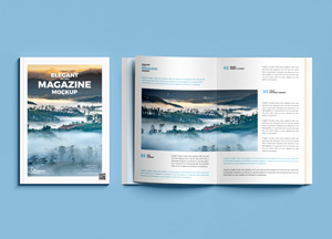 Free-Elegant-Top-View-Magazine-Mockup-300