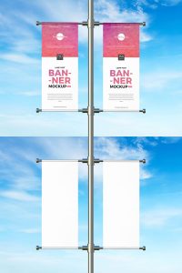 Free-Outdoor-Advertising-Lamp-Post-Banners-Mockup