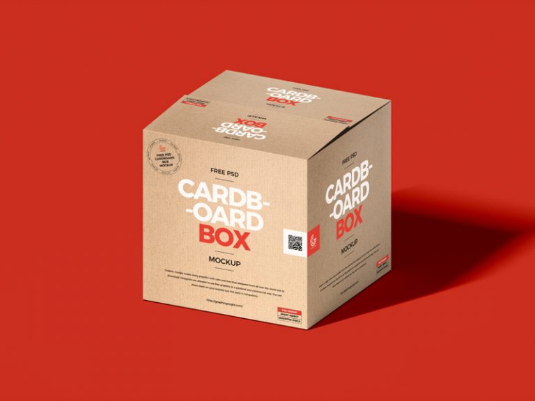 Download Free PSD Square Cardboard Box Packaging Mockup - Graphic Google - Tasty Graphic Designs ...