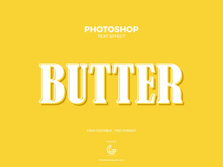 Free Butter Photoshop Text Effect - Graphic Google - Tasty Graphic ...